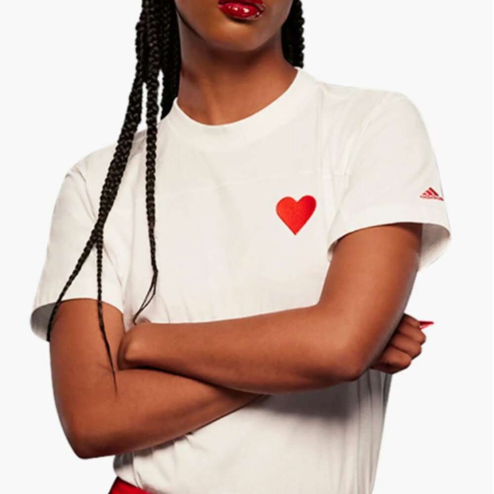 Adidas Ivy Park Embroidered Heart Tee Shirt - Beyonce Line